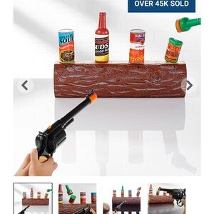 Interactive Shooting Game Set with Cans and Bottles